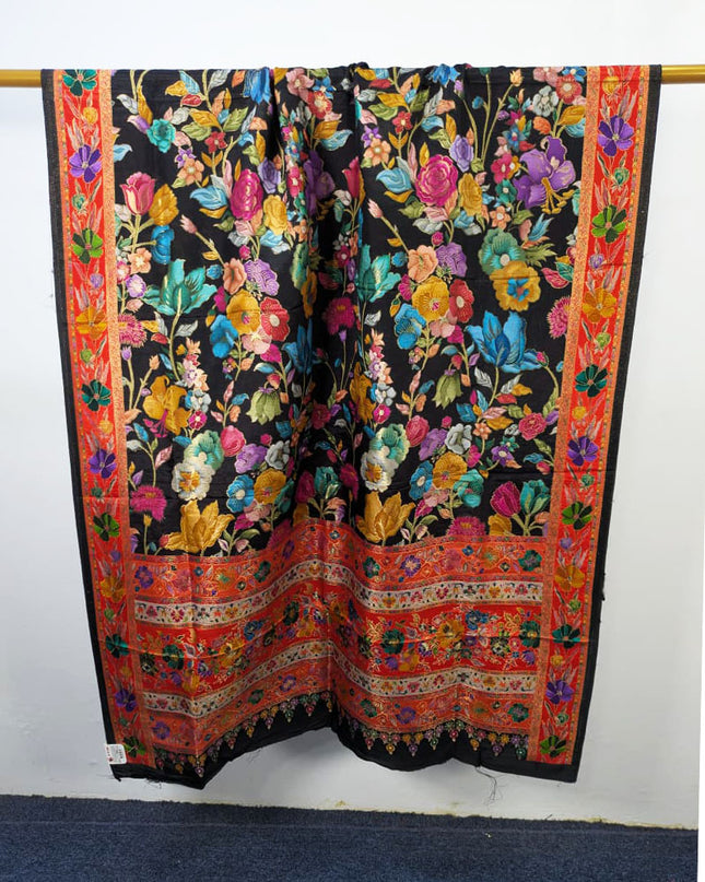 Luxury Pure Indian Moonlight Kani Silk Shawl (Ready To Wear)