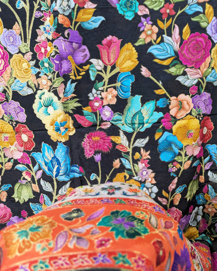 Luxury Pure Indian Moonlight Kani Silk Shawl (Ready To Wear)