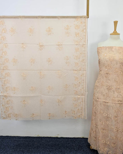 Embroidered khaadi Net 2PC