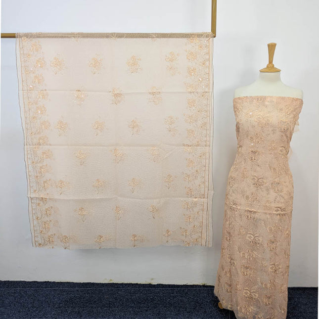 Embroidered khaadi Net 2PC