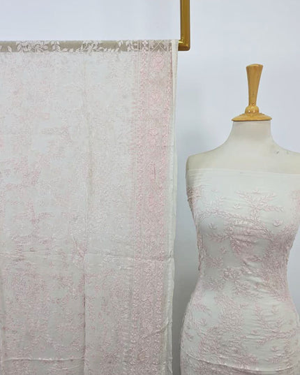 Handmade Kacha Tanka Full Jaal Work Pure China Crinkle 2Pc (Dyeable)