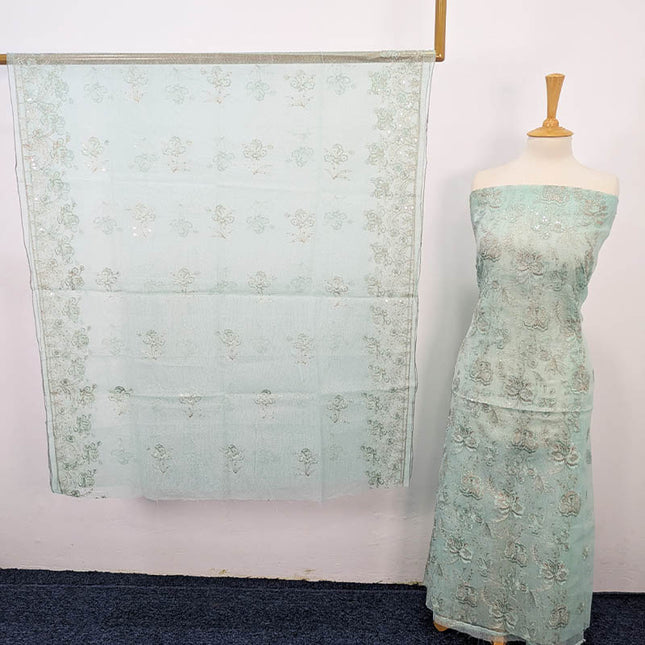 Embroidered khaadi Net 2PC