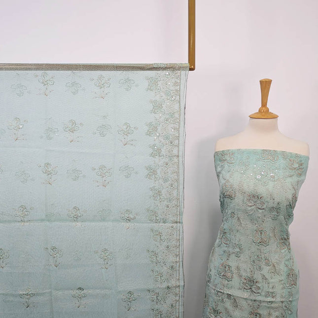 Embroidered khaadi Net 2PC