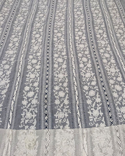 Dyeable Pure China Crinkle with Pakka Tanka + Tarkashi Work Dupatta