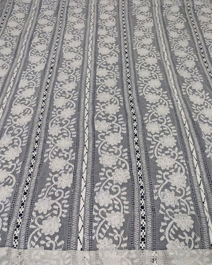 Pure China Crinkle with Pakka Tanka + Tarkashi Work Dyeable Dupatta