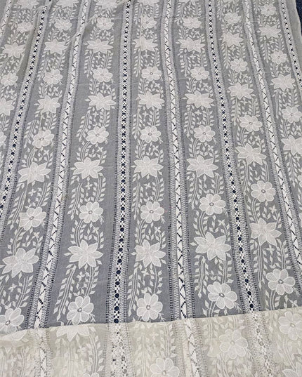 Dyeable Pure China Crinkle with Pakka Tanka + Tarkashi Work Dupatta