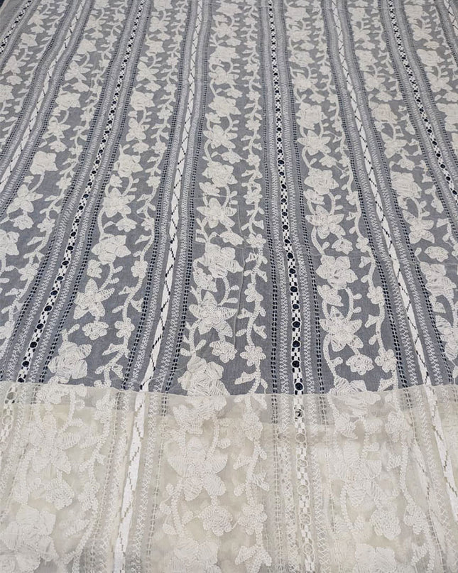Handmade Pakka Tanka + Tarkashi Work Pure China Crinkle Dyeable Dupatta