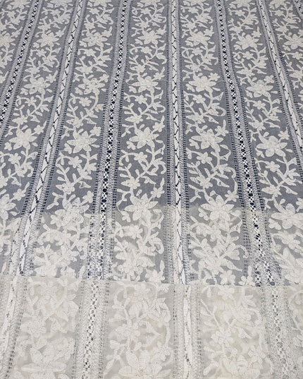 Pure China Crinkle with Pakka Tanka + Tarkashi Work Dupatta (Dyeable)