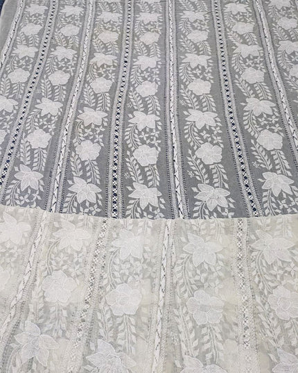 Dyeable Pure China Crinkle with Pakka Tanka + Tarkashi Work Dupatta