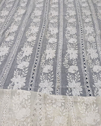 Pure China Crinkle with Pakka Tanka + Tarkashi Work Dupatta (Dyeable)