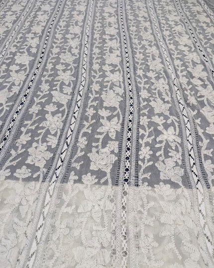 Dyeable Pure China Crinkle with Pakka Tanka + Tarkashi Work Dupatta
