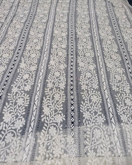 Pure China Crinkle with Pakka Tanka + Tarkashi Work Dyeable Dupatta