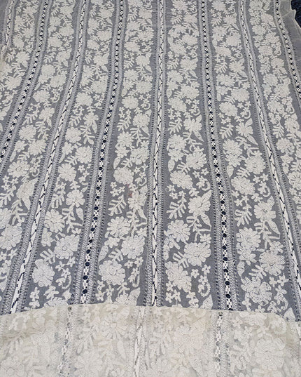 Handmade Pakka Tanka + Tarkashi Work Pure China Crinkle Dyeable Dupatta