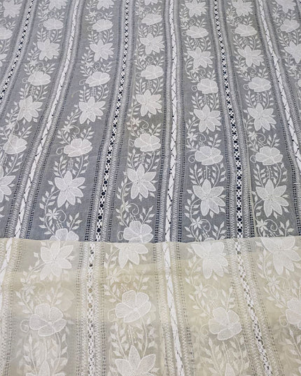 Dyeable Pure China Crinkle with Pakka Tanka + Tarkashi Work Dupatta