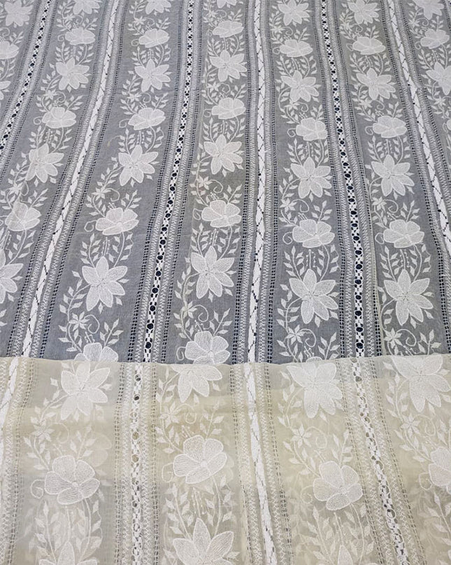 Dyeable Pure China Crinkle with Pakka Tanka + Tarkashi Work Dupatta