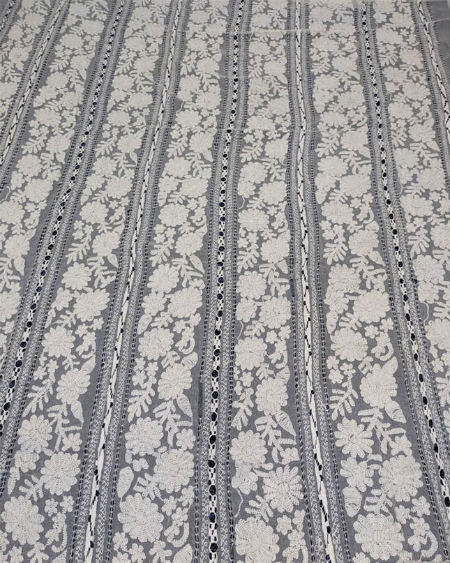 Pure China Crinkle with Pakka Tanka + Tarkashi Work Dyeable Dupatta