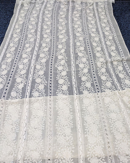 Dyeable Pure China Crinkle with Pakka Tanka + Tarkashi Work Dupatta