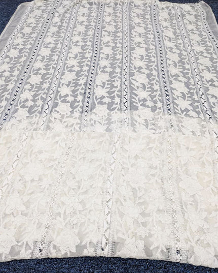 Handmade Pakka Tanka + Tarkashi Work Pure China Crinkle Dyeable Dupatta