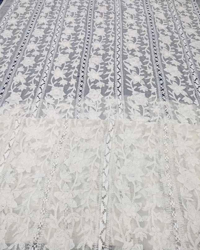 Handmade Pakka Tanka + Tarkashi Work Pure China Crinkle Dyeable Dupatta