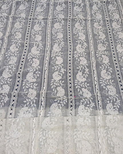Dyeable Pure China Crinkle with Pakka Tanka + Tarkashi Work Dupatta