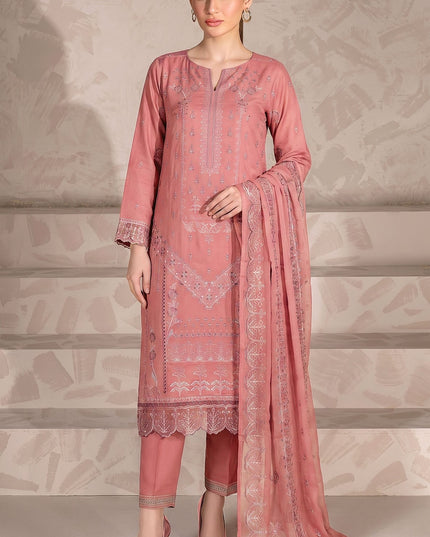 Embroidered Karandi Lawn with Crinkle Chiffon Dupatta 3Pc - Mah e Rooh (Mehak)