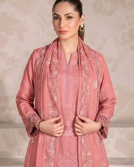 Embroidered Karandi Lawn with Crinkle Chiffon Dupatta 3Pc - Mah e Rooh (Mehak)