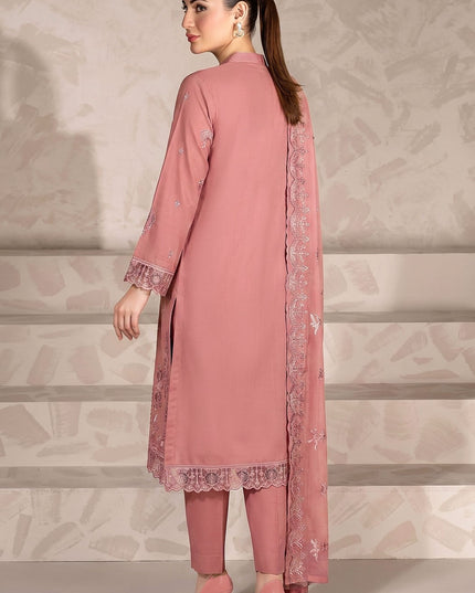 Embroidered Karandi Lawn with Crinkle Chiffon Dupatta 3Pc - Mah e Rooh (Mehak)