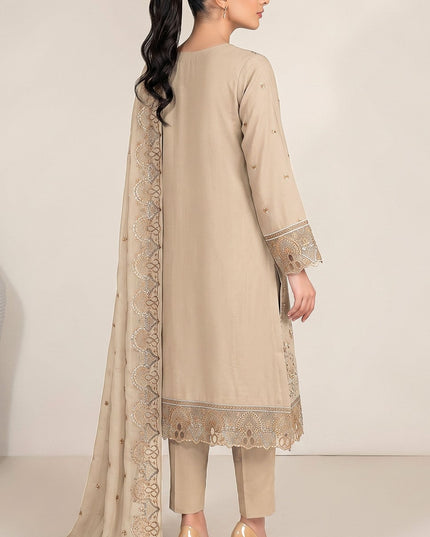 Embroidered Karandi Lawn with Crinkle Chiffon Dupatta 3Pc - Mah e Rooh (Mehak)