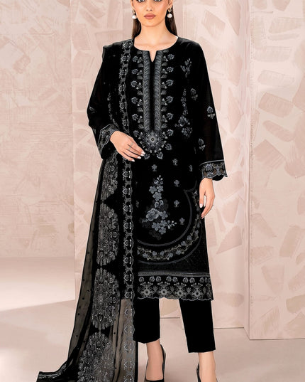 Embroidered Karandi Lawn with Crinkle Chiffon Dupatta 3Pc - Mah e Rooh (Mehak)