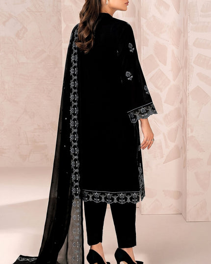 Embroidered Karandi Lawn with Crinkle Chiffon Dupatta 3Pc - Mah e Rooh (Mehak)