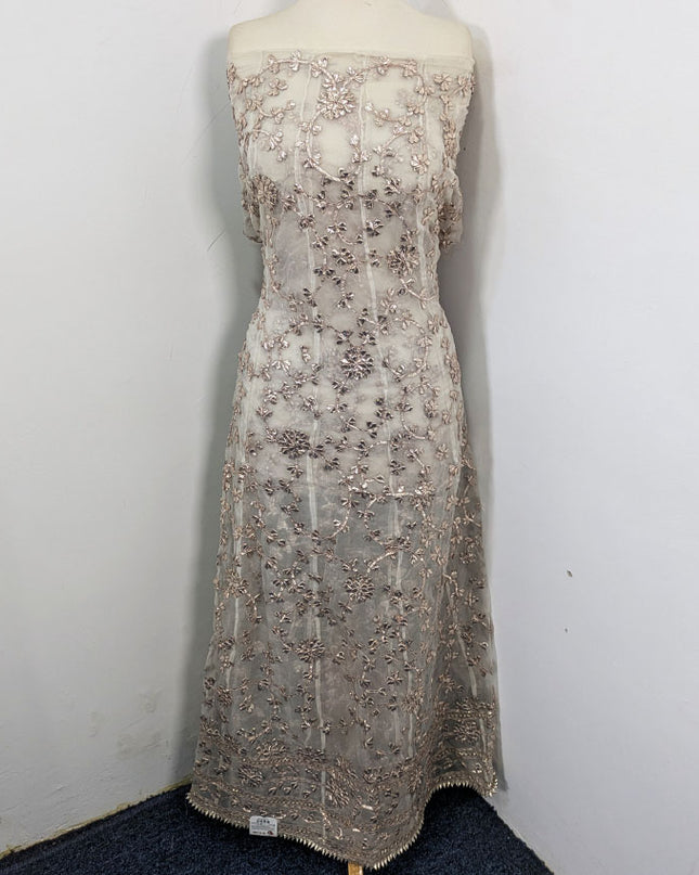Dyeable Organza with Handmade Full Jaal Gotta Work Frock 2Pc Unstitched