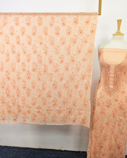 Chiffon with Handmade Kacha Tanka + Mirror Work 2Pc Unstitched