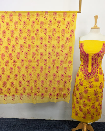 Chiffon with Handmade Kacha Tanka + Mirror Work 2Pc Unstitched