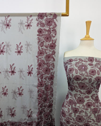 Handamde Kacha Tanka + Mirror Work Chiffon 2Pc Unstitched