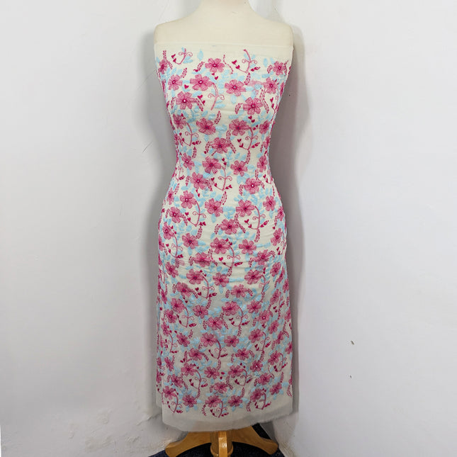 Chiffon with Handmade Kacha Tanka + Mirror Work 2Pc Unstitched