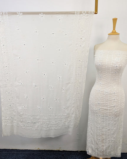Handmade Tarkashi + Kacha Tanka Work Chiffon 2Pc Unstitched