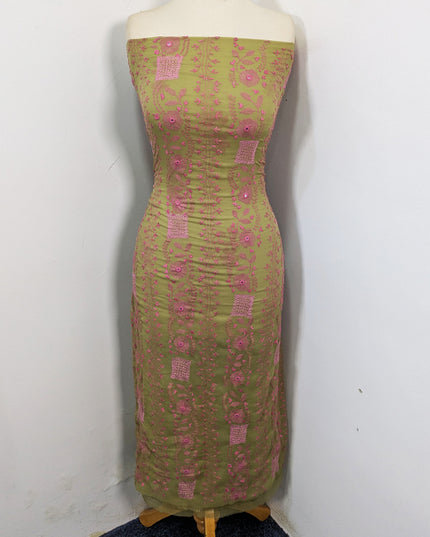 Handmade Tarkashi + Kacha Tanka Work Chiffon 2Pc Unstitched