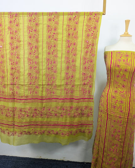 Handmade Tarkashi + Kacha Tanka Work Chiffon 2Pc Unstitched