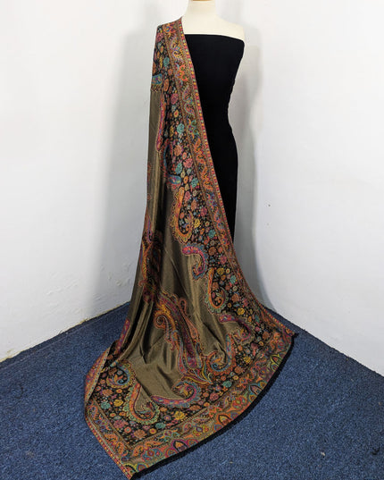 Exquisite Pure Indian Kani Floral Moonlight Shawl