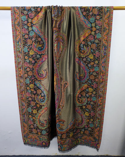 Exquisite Pure Indian Kani Floral Moonlight Shawl