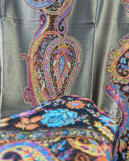 Exquisite Pure Indian Kani Floral Moonlight Shawl