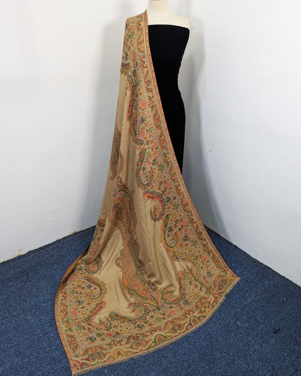 Exquisite Pure Indian Kani Floral Moonlight Shawl