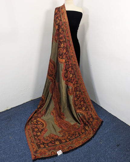 Exquisite Pure Indian Kani Floral Moonlight Shawl