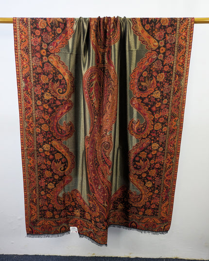 Exquisite Pure Indian Kani Floral Moonlight Shawl