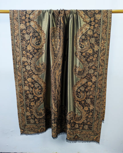 Exquisite Pure Indian Kani Floral Moonlight Shawl