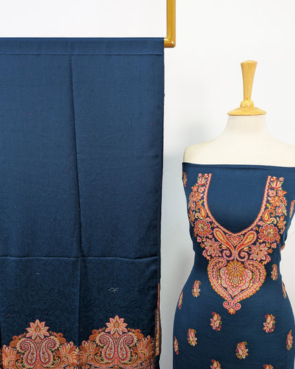 Luxury Wool Pashmina with Kani Work Shirt Dupatta 3Pc Unstitched