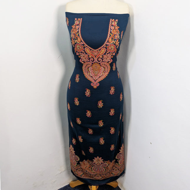 Luxury Wool Pashmina with Kani Work Shirt Dupatta 3Pc Unstitched