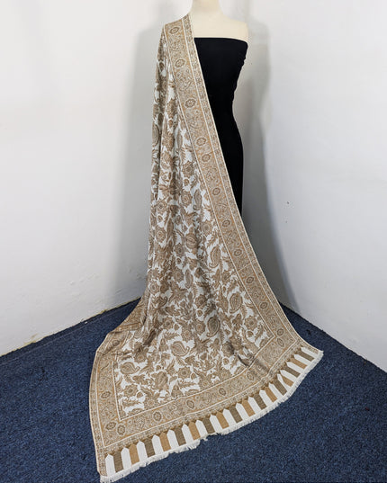 Premium Wool Pashmina with Kani Jaal Work Shawl
