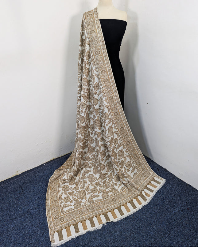 Premium Wool Pashmina with Kani Jaal Work Shawl