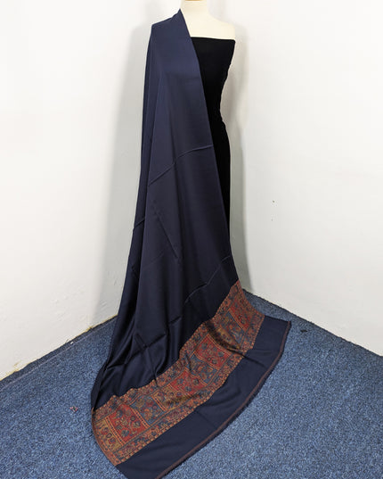 Exquisite Wool Pashmina with Kani Border Work Shawl